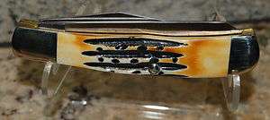 NOS Keen Kutter 2 blade pocketknife with stag scales  
