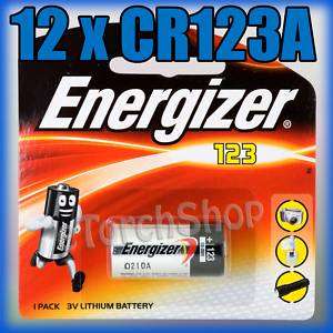12 x ENERGIZER CR123A CR 123 123A 3V LITHIUM BATTERIES  
