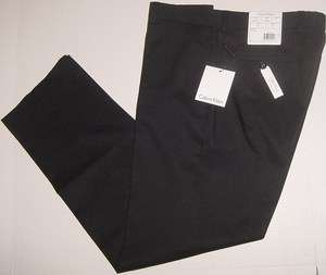 CALVIN KLEIN BLACK JEREMY CK FLAT FRONT WOOL DRESS PANTS 32 x 30 