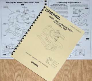DREMEL Model 1680 16 Scroll Saw Operators & Parts Manual 0281  