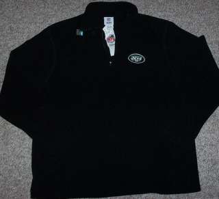   NY York Jets 1/4 zip fleece pullover jacket womens L Large NFL  