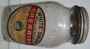 1950‘s~Labeled Jar~White Swan Cherries~Cincinnati, OH  
