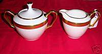 Lenox LOWELL P 67 Sugar and Creamer with gold mark  