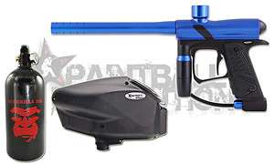 Dangerous Power E1 Paintball Gun Package   Blue / Black  