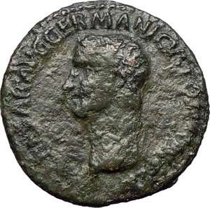 CALIGULA 37AD Rome Rare Authentic Ancient Roman PORTRAIT Coin with 
