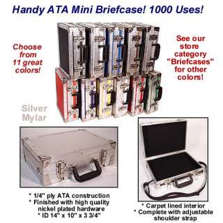 New ATA MINI BRIEFCASE   Multi Purpose Case   Silver  