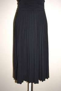 ALFANI APRIL DRESSY BLACK V NECK PLEATED DRESS WOMENS SZ L, NEW 