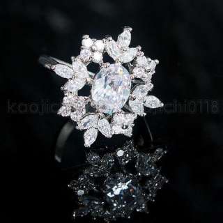 5CT 18K Gold Plated Clear CZ Ring ML0834   