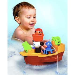 TOMY Aquafun Pirate Ship Child Toddler Bathtime Fun Activity Bath Toy 