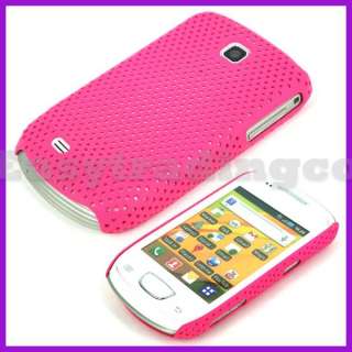 Mesh Back Cover Case Samsung S5570 Galaxy Mini Hot Pink  