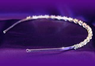 Bridal Single Row Crystal Beads Headband Tiara T1065  