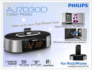 Philips AJ7030D Clock Radio Docking  AJ 7030 D for iPod 