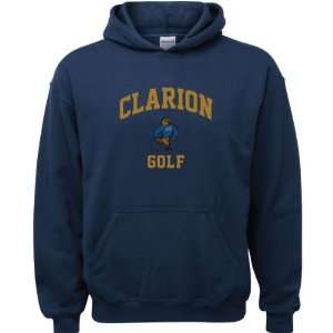  Clarion Golden Eagles Navy Youth Golf Arch Hooded 