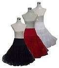 27 RED BLACK WHITE SWING 50s PETTICOAT/RETRO UNDERSKIRT/ROCKABILLY 