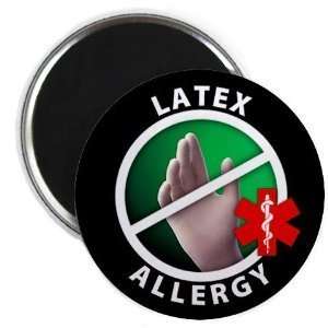  Creative Clam Latex Allergy Medical Alert 2.25 Inch Fridge 