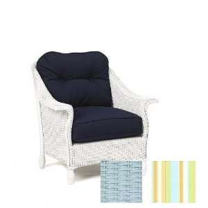  Lloyd Flanders Embassy White Lounge Chair With Palmetto 