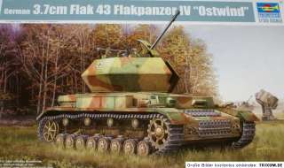 Trumpeter 01520 3.7cm Flakpanzer IV Ostwind 135  