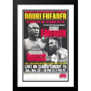 George Foreman vs. Briggs 32x45 Framed and Double Matted Boxing Poster 