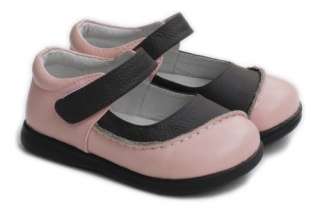 Girls Toddler Leather Pink & Brown Shoes size 5 9  