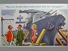 Comic Postcard 1960s Royal Navy Destroyer Battleship Nylons Stockings 