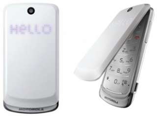 LATEST NEW MOTOROLA GLEAM WHITE SIM FREE UNLOCKED FLIP MOBILE PHONE 
