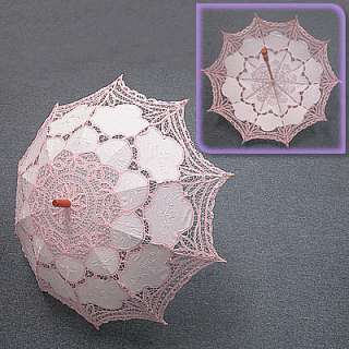 Handmade Lace Umbrella Parasol & Lace Fan 4 Colors UK  