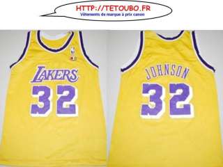   Maillot basket NBA LAKERS N°32 Magic JOHNSON 8 Ans