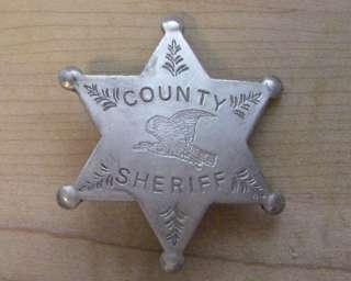 COUNTY SHERIFF BADGE BW   52 WESTERN POLICE MARSHALL  