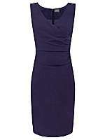Blue chiffon cross front dress