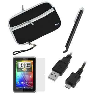   Screen Protector + Micro USB Sync & Charge Cable + Black Universal