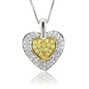   Diamond Heart Pendant Necklace (GH, I1 I2, 0.52 carat) Diamond