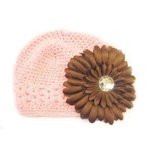   Fits 0   9 Months With a 4 Brown Gerbera Daisy Flower Hair Clip Baby