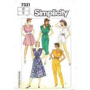  Simplicity 7331 Sewing Pattern Misses Jumpsuit & Dress 