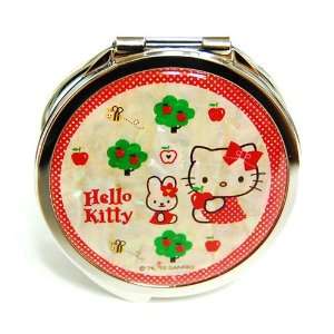   of Pearl Hello Kitty Red Apple Double Compact Cosmetic Makeup Mirror