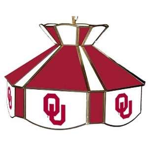   Sooners Stained Glass Swag Lamp 