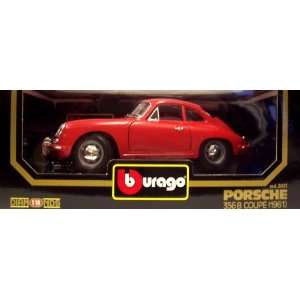   1961 Porsche 356B Coupe   Red   Diecast   118 Scale 