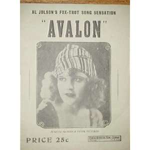  Al Jolsons Fox Trot Song Sensation Avalon (Harold 