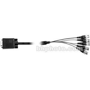  HOSA VIDEO CABLE   RGB VIDEO CABLE, 15 PIN (M) TO 5 BNC, 6 