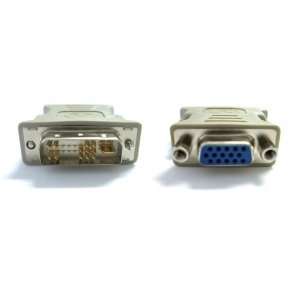 CablesToBuy™ M/F DVI A 12+5 to 15 Pin VGA Adapter for Analog Monitor 