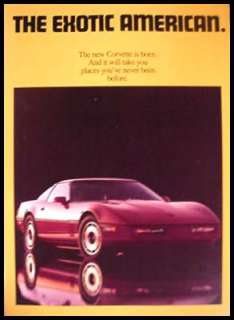 1984 ORIGINAL Chevy Corvette GM Color Dealer Brochure 84  