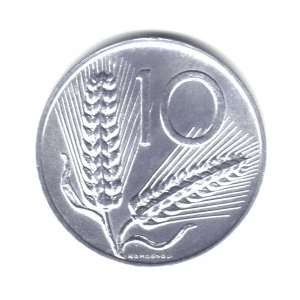  1954 R Italy 10 Lira Coin KM#93 