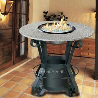 Solano 42 Bar Height Fire Glass Gas Fire Pit Firepit Table Granite 