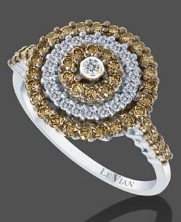 Le Vian 14k White Gold Chocolate Diamond Ring (4/5 ct . t.w 