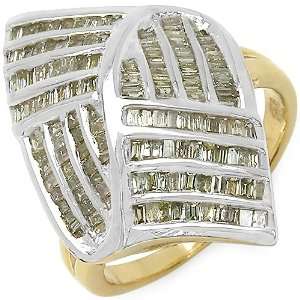 24 Carat 14K Gold Plated Genuine Diamond Accents Sterling Silver 