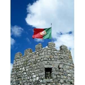  Portuguese Flag on Tower of Castelo dos Mouros, Portugal 