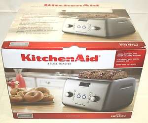 KitchenAid Extra Wide 4 Slot Slice Digital Toaster KMT423CU Contour 