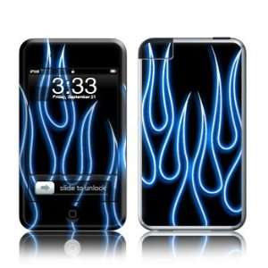 Blue Flames iPod Touch 2nd or 3rd Generation Skin Cover Case Faceplate 