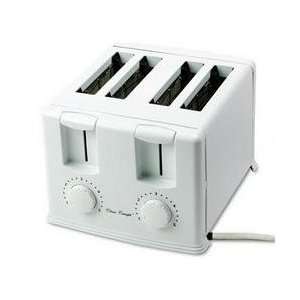  Four Slice Electronic Toaster, 9w x 9d x 6 1/2h, White 