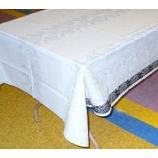 Wedding Plastic Tablecloth Silhouette 54 x 108 13542  