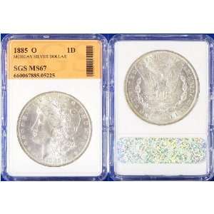  1884 O Morgan Silver Dollar in High Grade MS 67 Super Gem 